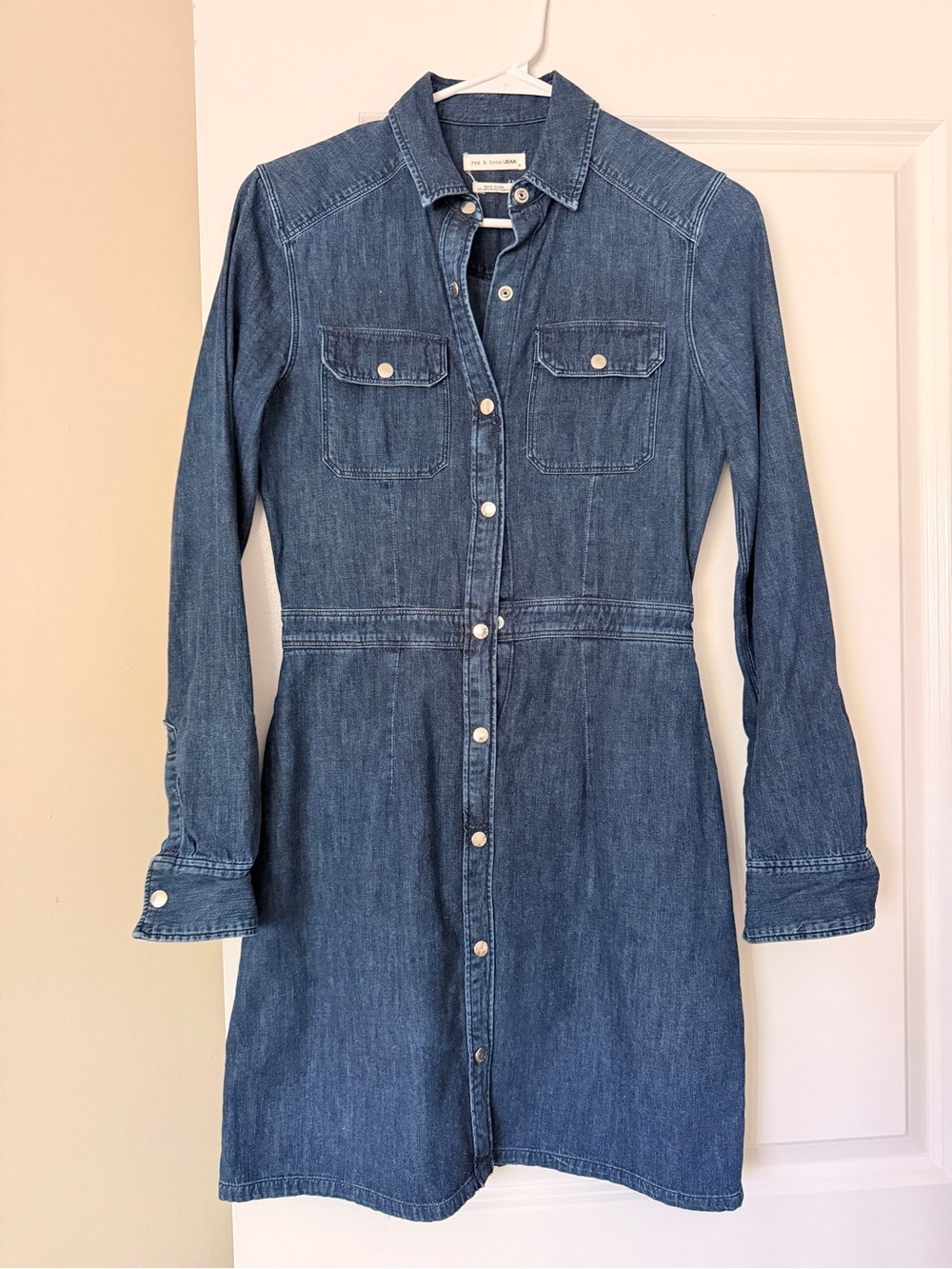 rag & bone Classic Blue Denim Shirt Dress